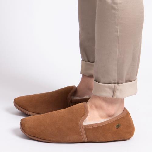 Mens Garrick Sheepskin Slipper Chestnut Extra Image 5